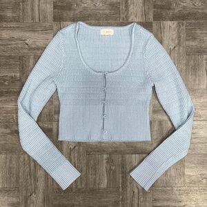 LA Hearts Light Blue Cropped Sweater Size Small